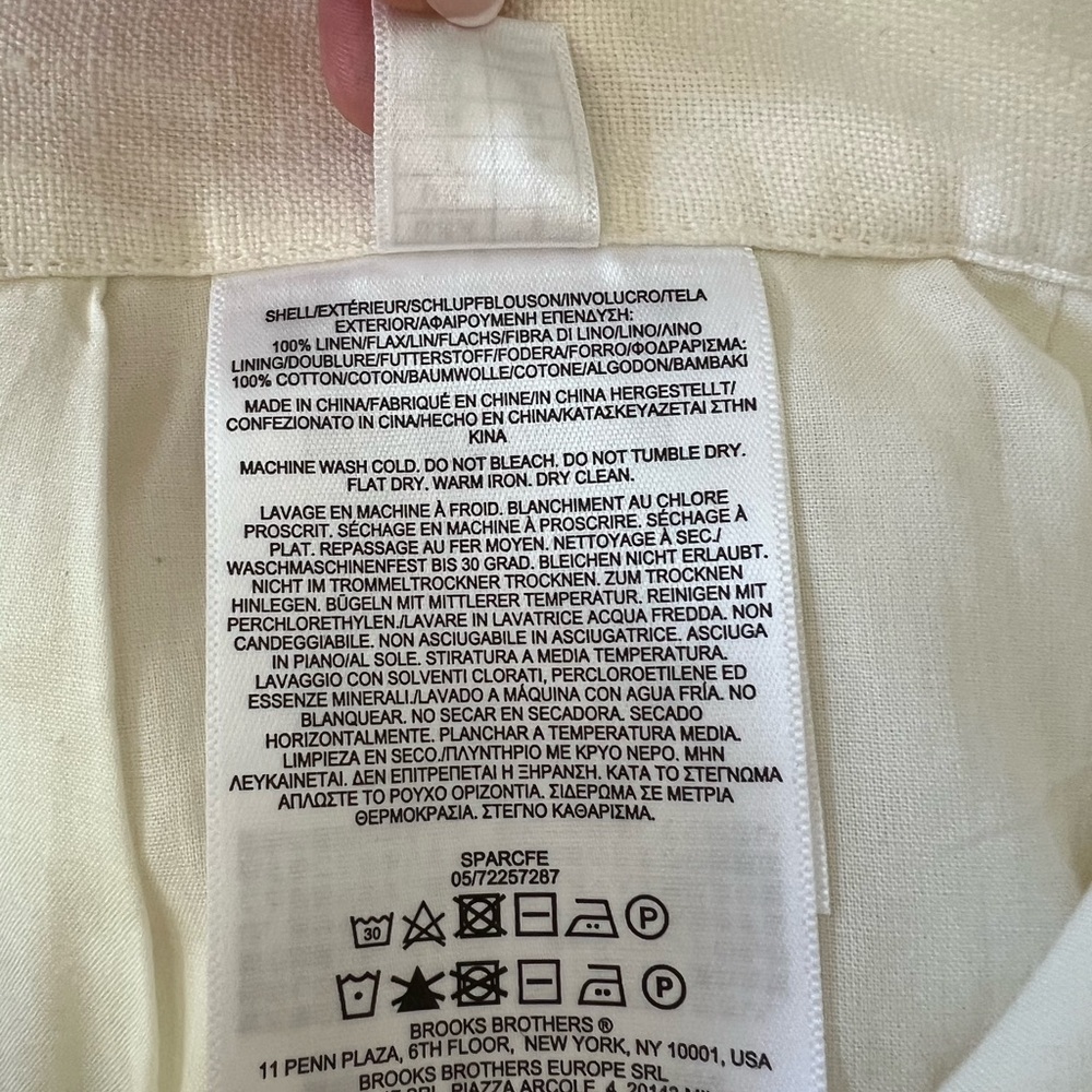 Brooks Brothers White Linen Maxi Skirt size 0 - Picture 11 of 12